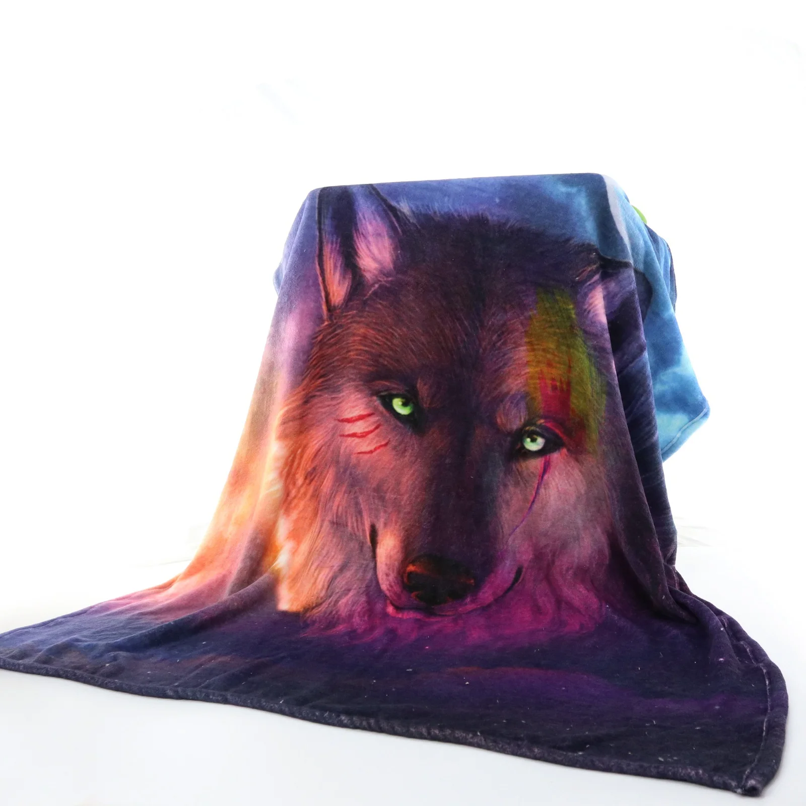 
custom Colourful throw Fleece flannel printed winter travel blankets personalized photo kids 