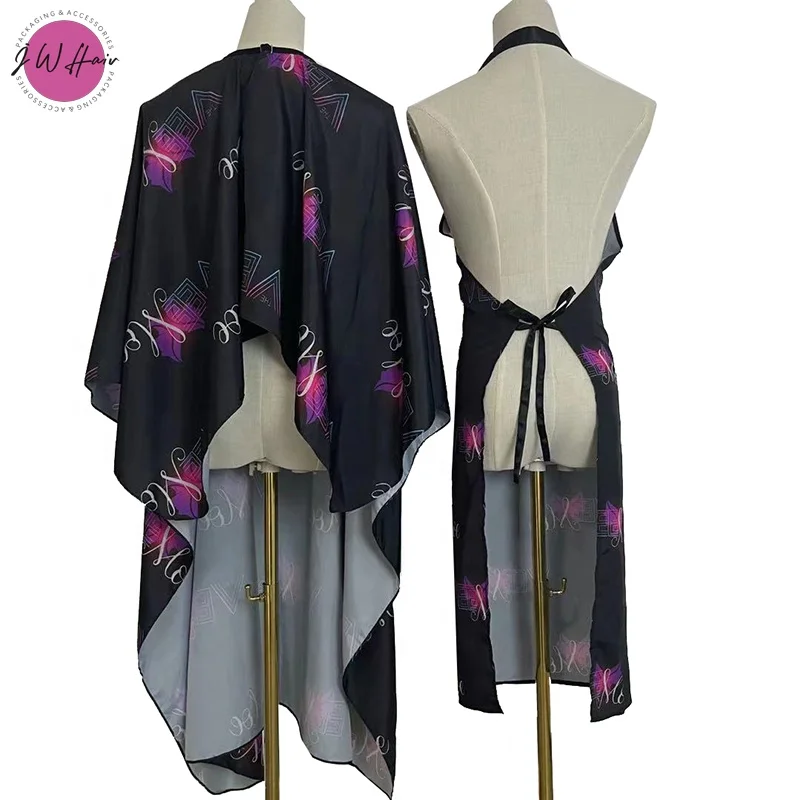 Custom All Over Print Logo Barber Capes Hairdressing Waterproof Salon Cape and Apron