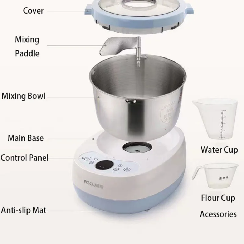 Multi-functional Automatic Electric 5kg roti pizza dumpling dough maker bread dough making machine