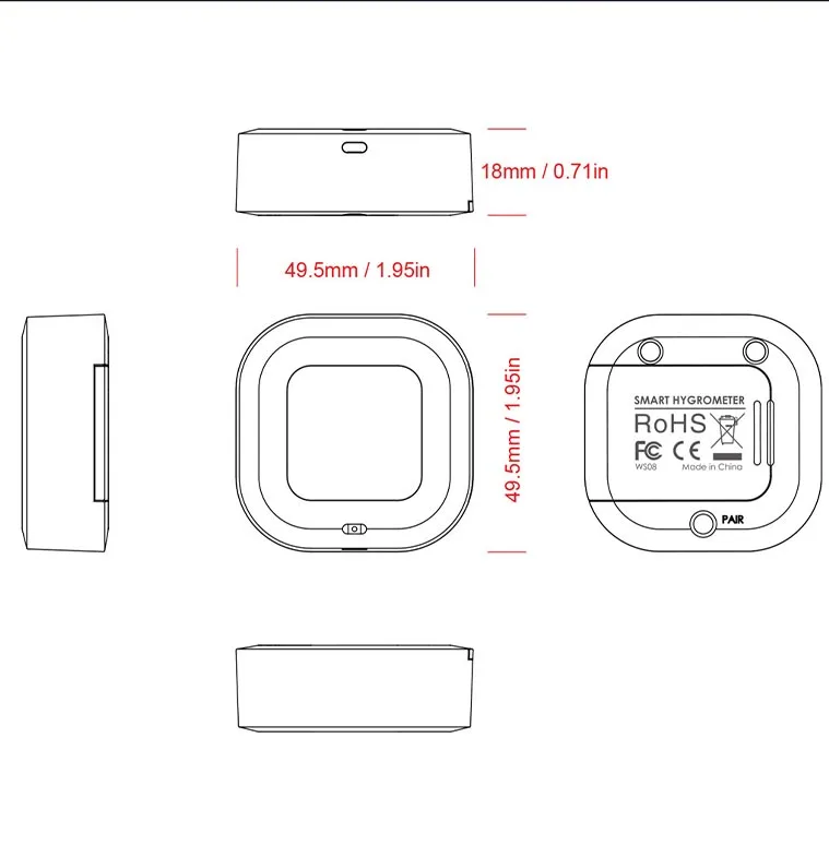 Brand New Sensor Faucet With Temperature Meter Tuya And Humidity  Wireless Smart Life Temperature