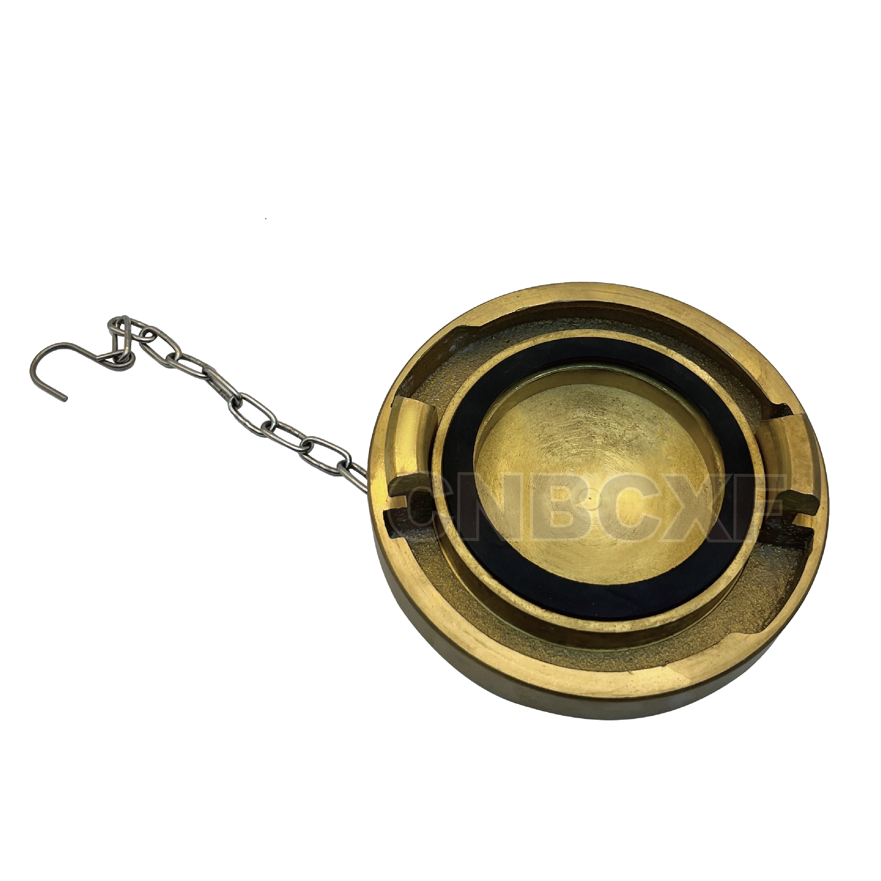 Baichuan Fire Fighting Equipment Brass Material Storz Type Male Thread Sealed Cap Blind End Cap with Chain Brass Coupling Cap