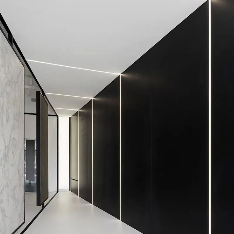 New design Black White Gold Recessed Led Profile PC Diffuser cover slim aluminum led channel for home lighting