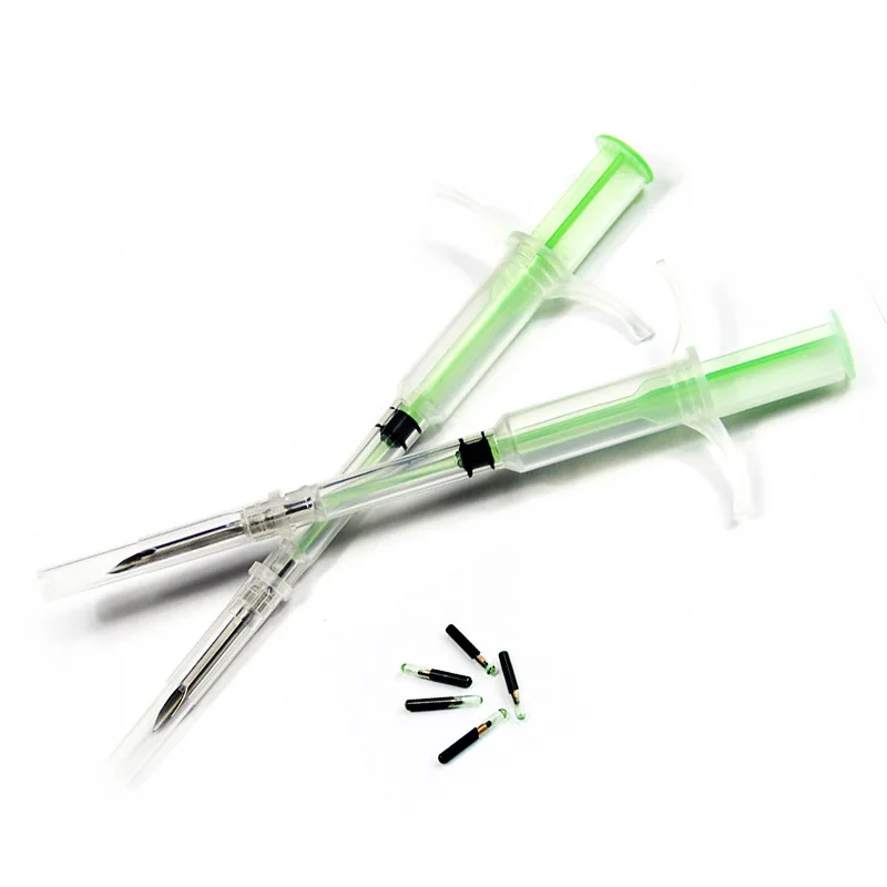 BLUEWORTH Microchip For Dog Pet LF RFID Tube With Syringe RFID Implantor