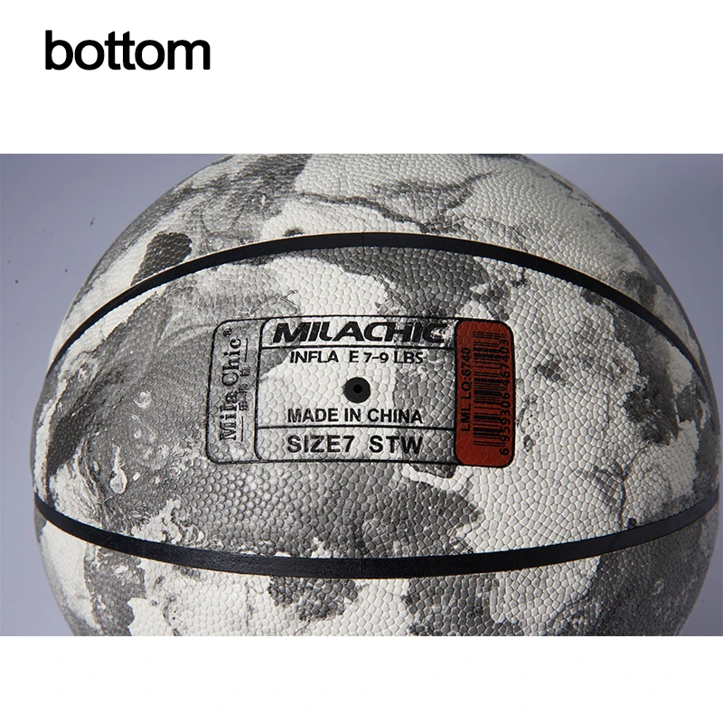milachic Customizable High Quality Standard Basketball Official Size 7 Nightlight Technology Basketball Sales