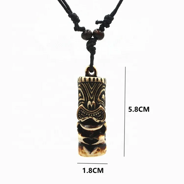 Hot Sale Maya necklace yak bone necklaces Indian pendant Primitive tribes jewelry Handmade TIKI Choker for surfing