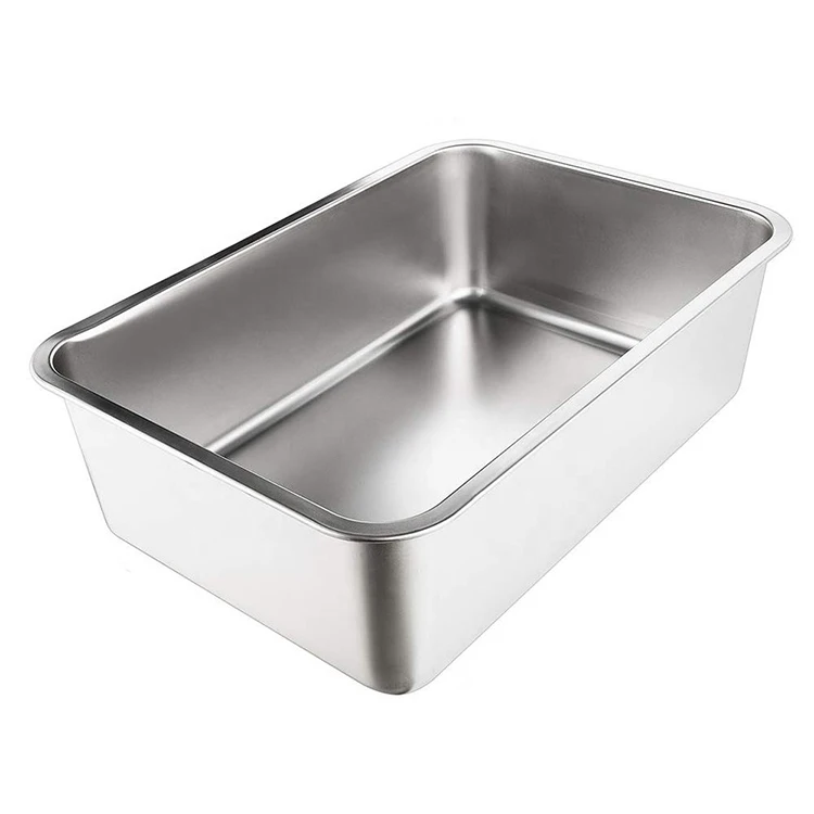 Wholesale Stainless Steel Large Capacity Cat Toilet Box  Cat Litter Trays Cat Litter Box