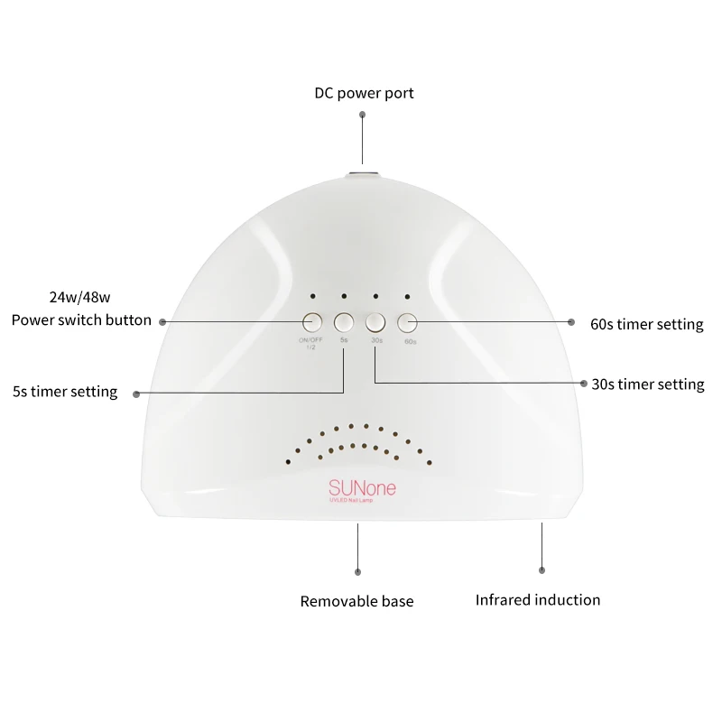 48w High Power New Innovative Nail Equipment double Light Source 30pcs Uv Light Led Lamp Double Light Source
