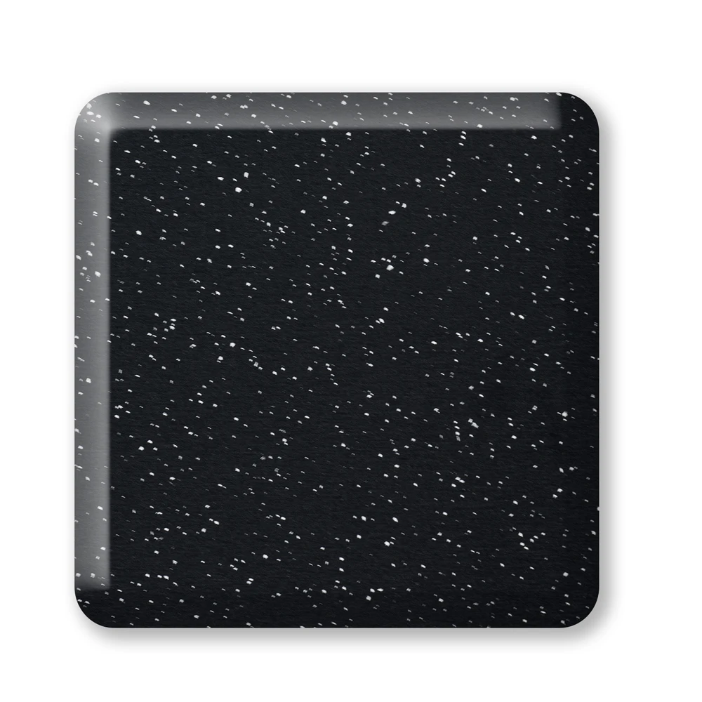 Lodestar Pure Acrylic Solid Surface 3.5mm 12mm 25mm Black Small Particles Full Sheet Resin Customized