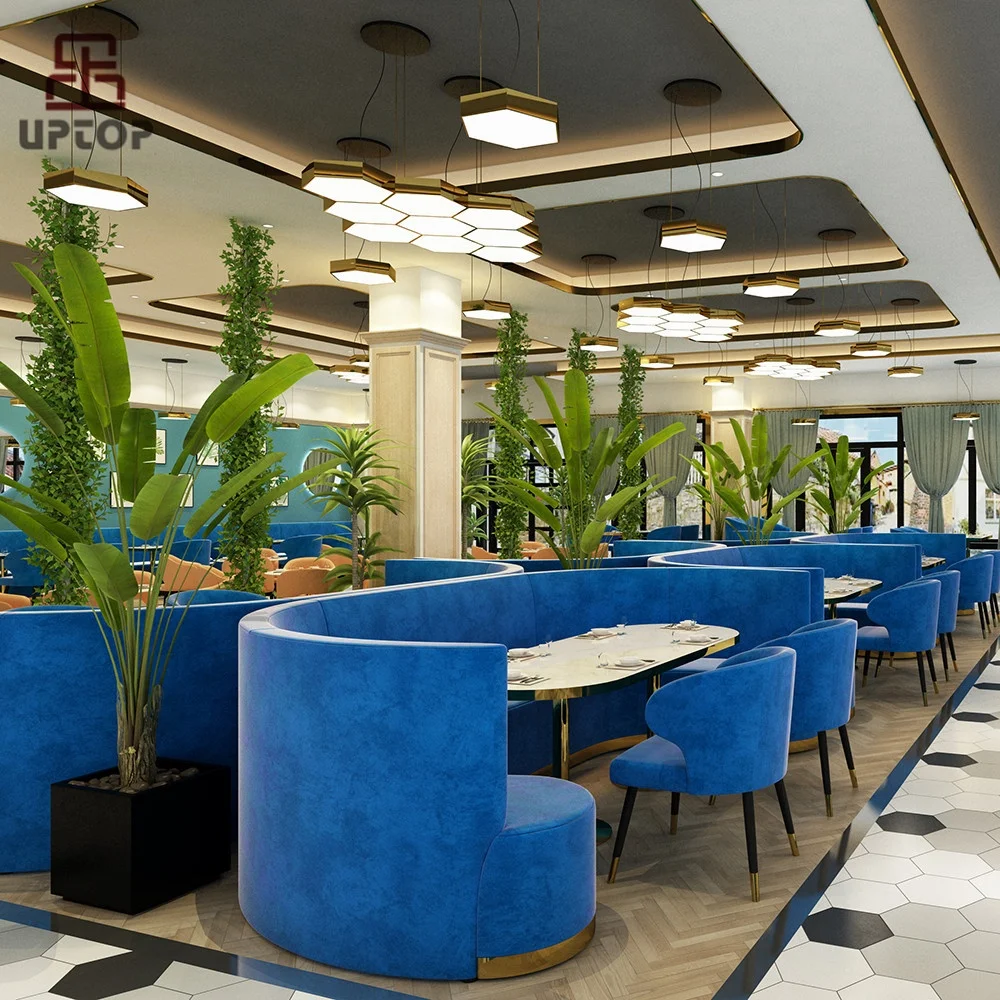 Customized Restaurant Sofa Seating U Shape Leather Sofa Half Round Booth Seating Design Corner Booths For Sale