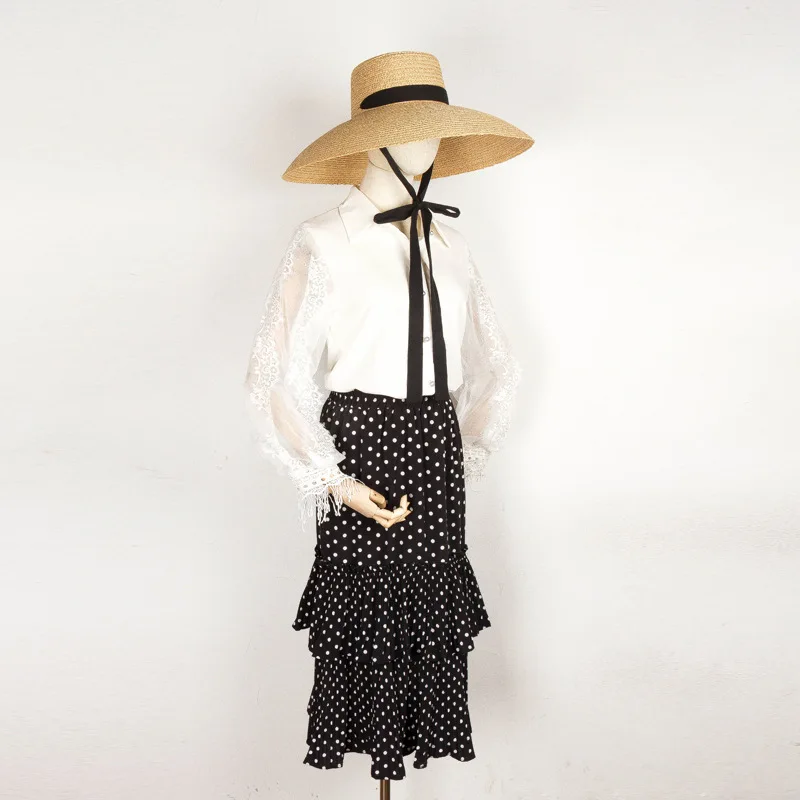 Vacation Travels Holiday Oceanside Beach Handmade Sombrero Femme Straw Hat Natural Big Brim Elegant Wheat Straw Hat