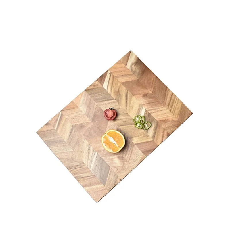 Extra Large Rectangular Block Split Thick Cut Vegetables Meat Easy Clean Acacia Wood Joint Cutting Board with LOGO engrave
