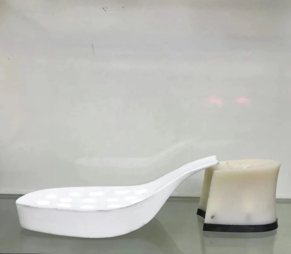 abs heel and front eva platform shoe making