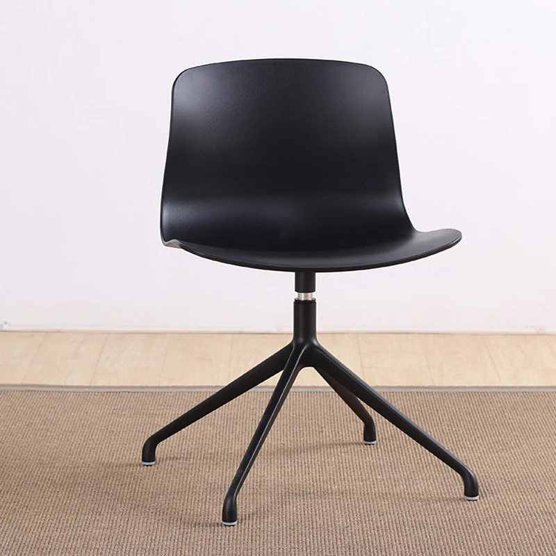 Современный простой металлический пластиковый стул вращающийся для переговоров из алюминиевого сплава гостиной столовой обеденного