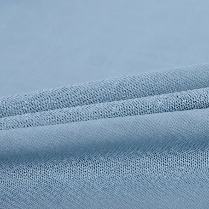 Wholesale Ready Stock Soft High Quality Hemp Viscose Plain Dyed Linen Rayon Fabric