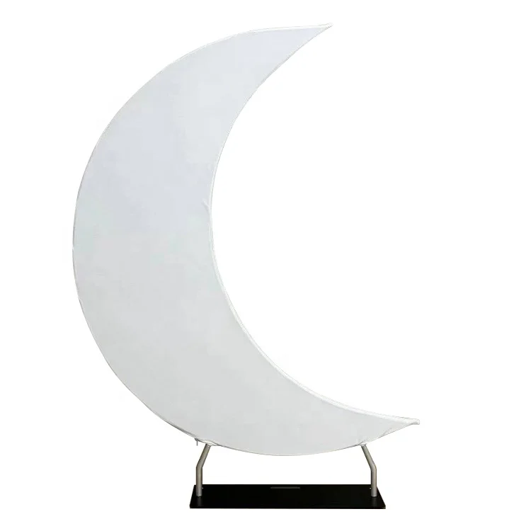 Hot Sale Portable Wedding Stage Decor Moon Arch Backdrop With Stand For Party