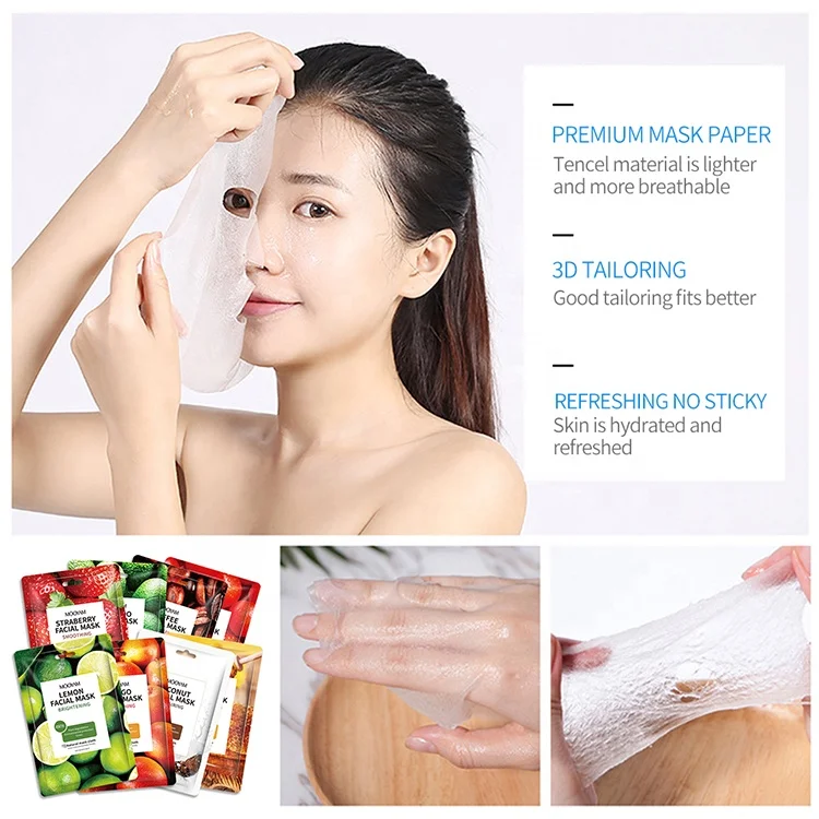 Hot sales natural organic beauty skin care face mask sheet mascarillas faciales coreanas moisturizing honey facial mask