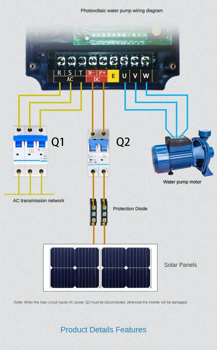 HUAYI 4kw Solar Water Pump Inverter 4kw380v Three-phase Solar Water Pump Inverter