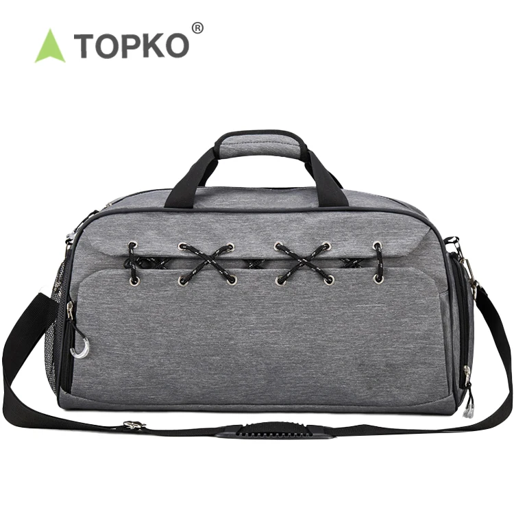 TOPKO Wholesale Custom logo training duffle bag fitness wet dry separation hand bag yoga bag
