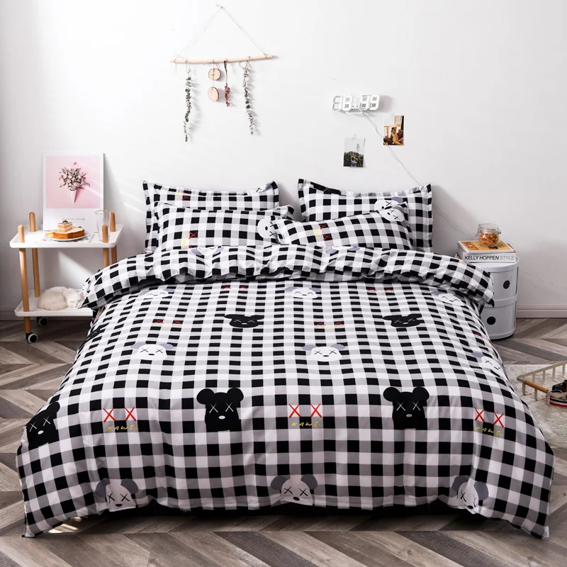 
european style 100% polyester bedclothes with pillowcase quilt cover , bed sheet set , bedding set 
