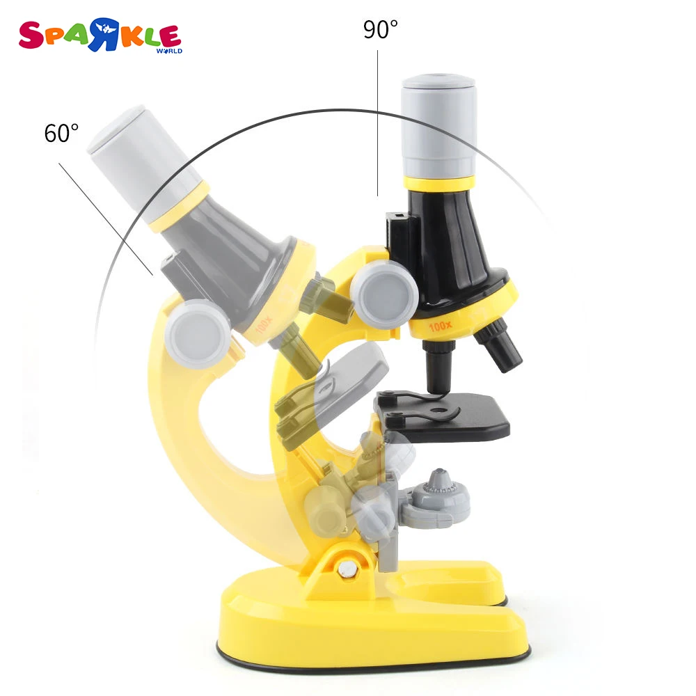 100X/400X/1200X Optics Microscope Kids Biological Microscopes Early Educational Simulation Optical Microscope