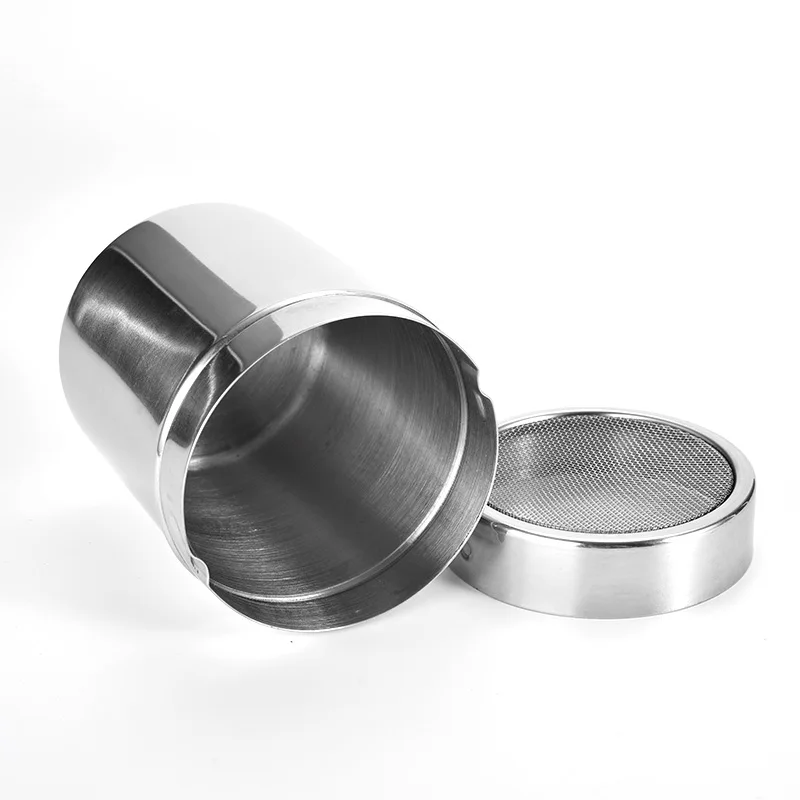 Сахарный шейкер из нержавеющей стали с мелкой сеткой, сахарный порошок, какао мука, шоколад, кофе, сито для дома