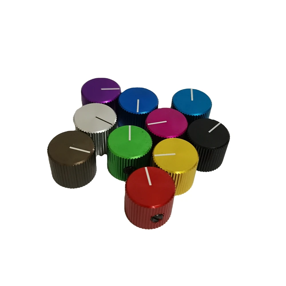 CNC Turned Knurled Aluminum Audio Knob Potentiometer Knob