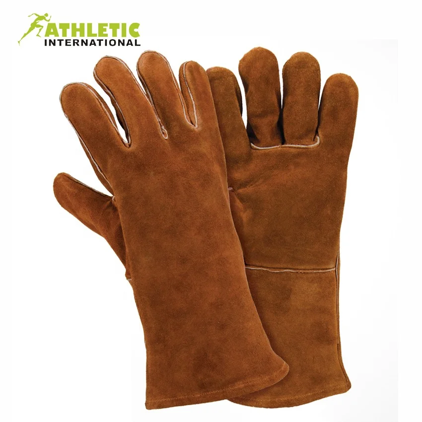 Cow grains Split Leather Wholesale Cheap Pakistan Custom Welding  Mechanics Working Gloves for  Man