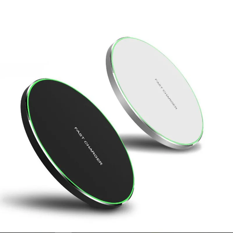 Wholesale Custom Logo Zinc Alloy Wireless Charger Desktop LED Lighting Mobile Phone Accessories Quick Charging Wireless Charger