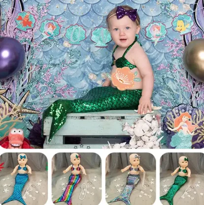 Mermaid Shape Photography Costume Newborn Baby Photography Props Outfits