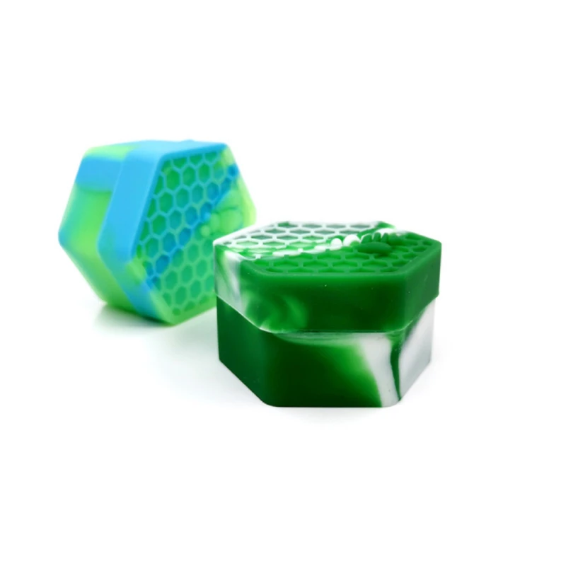 Portable 26ml Honeycomb Silicone Storage Box Jar Hex Silicone Wax Container