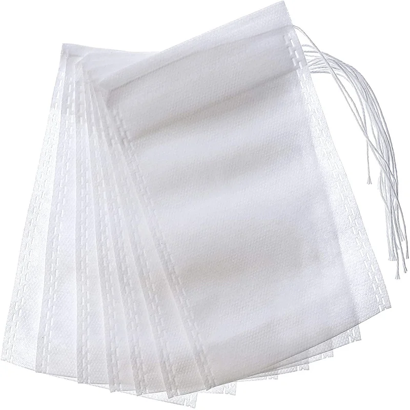 Supplier In Stock Fast Delivery Eco-friendly Biodegradable Disposable Non Woven Empty Tea Bags with String