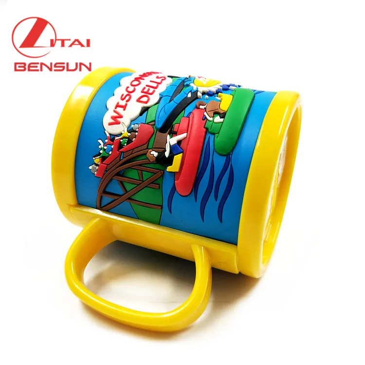 2024 Wholesale Unique Design Custom Promotion Cute Kid Cartoon ABS PVC Mug Cup