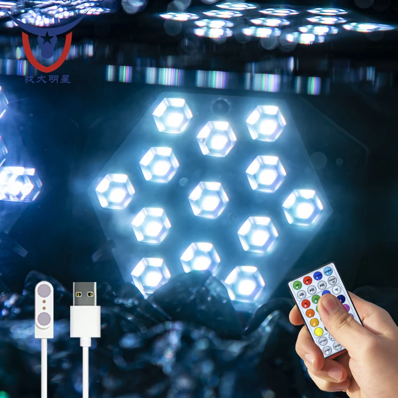 Remote Controlled Submersible Led Light Magnetic Suction Charging Seal Waterproof Submersible Led Pool Lights Dive Light