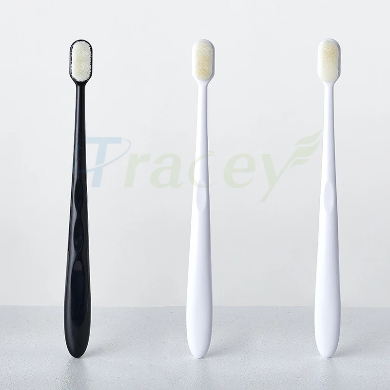 Free sample Promotional Adult Tooth Brush OEM / ODM Binchotan Charcoal Bristles Professional Toothbrush 2 in 1