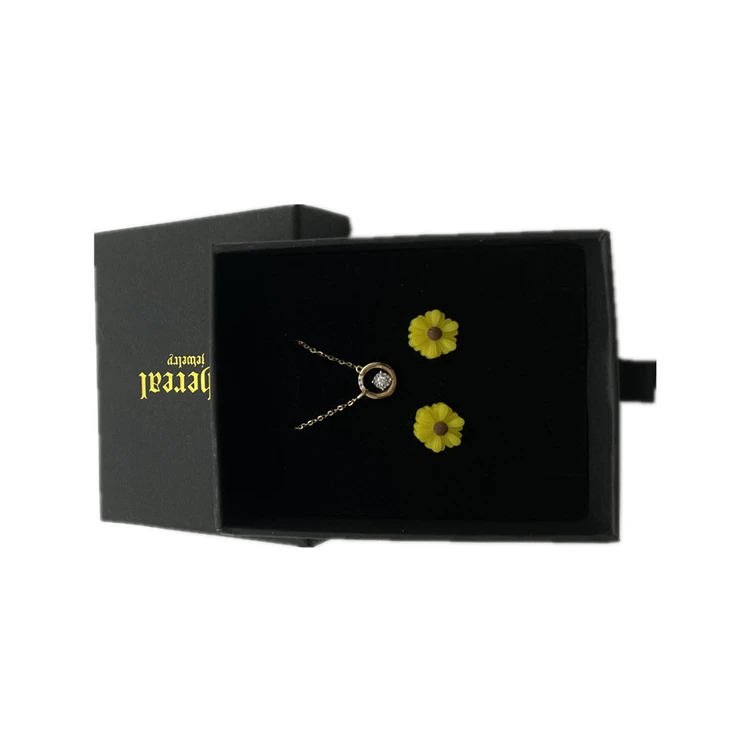 High quality custom logo jewelry packaging box luxury wallet paper drawer box slide open cardboard box with cutting paper cards