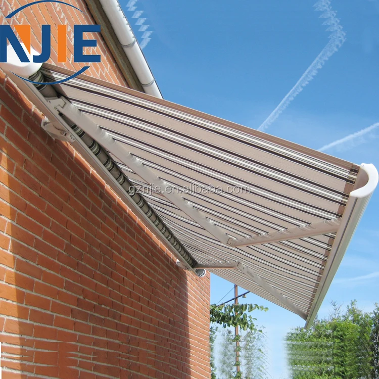 High quality retractable aluminum outdoor canopy balcony awning design with metal brackets for awning