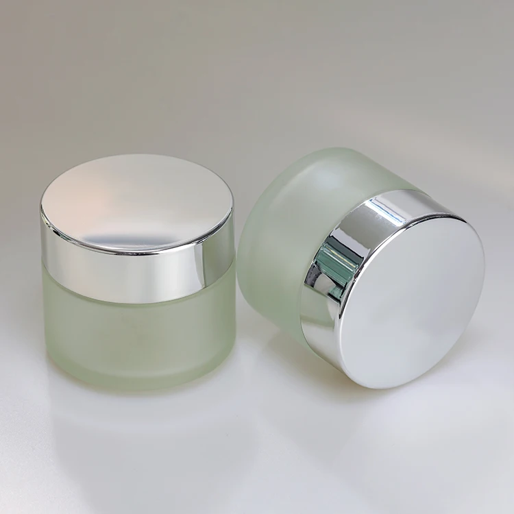 
Wholesale Cosmetics Packaging Containers 30g 50g Glass Jar With Lip Luxury Frosted Cream Jar For Clay Mask and Sugar Scrub 