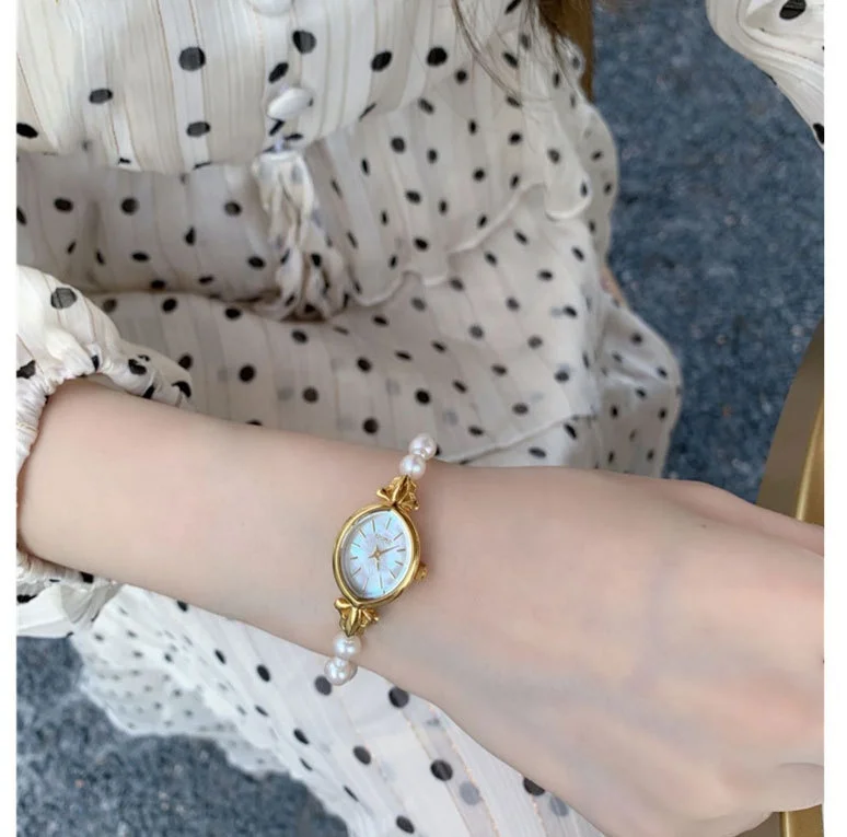 quality character japan movement stainless steel freshwater pearl bracelet waterproof vintage custom quartz watches