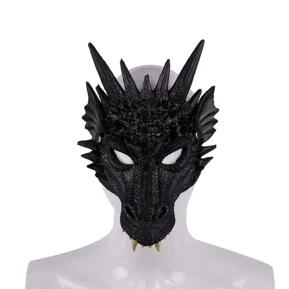 Dragon Mask Animal Half Face Dragon Ear Mask for Easter Halloween Party Mardi Gras Costume Accessory party face mask