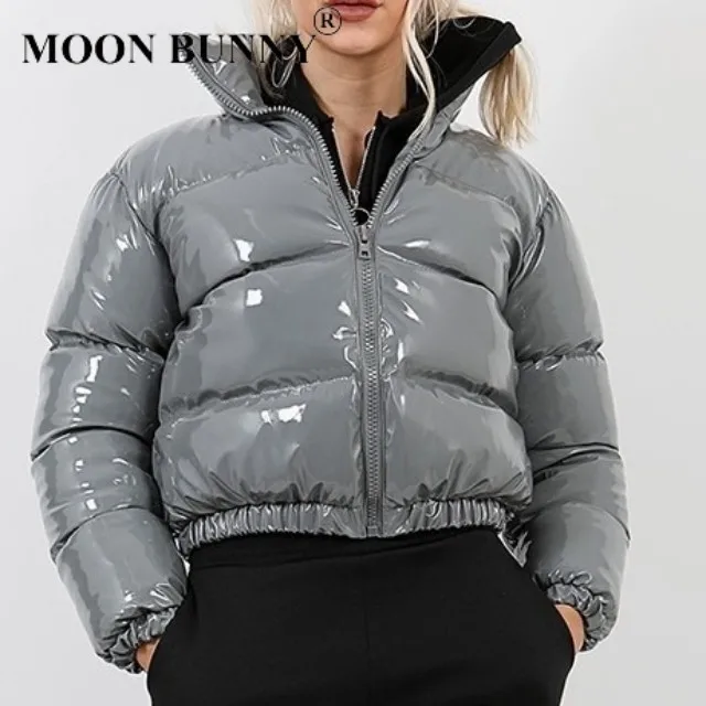 Осень-зима 2020, Женская Базовая кожаная куртка, женское облегающее Брендовое хлопковое пальто с капюшоном, повседневные Черные кожаные куртки