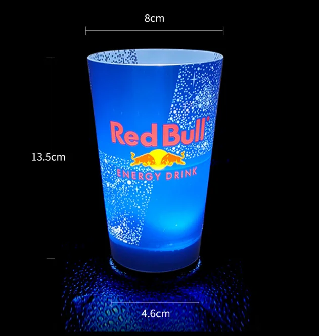 Custom Plastic Cups with Logo for Wedding Bar Night Club 12oz 14oz 16oz Water Activated Light Cups Party Led Cup