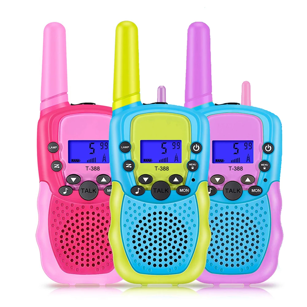 Child Toy Gifts Small Handheld Phone Radio 22 Channels Indoor Outdoor Activity 3 KMs Mini Phone Long Range Kids Walkie Talkie