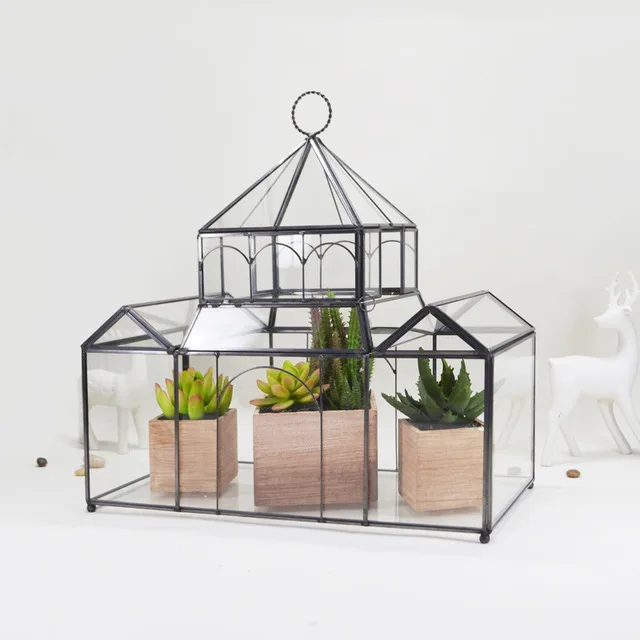 TR-1141 стеклянный террариум в форме дома для комнатных растений