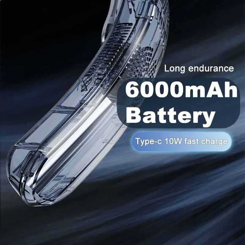 2023 New Design Portable Rechargeable Hanging Electric Neck Fan Without Vane