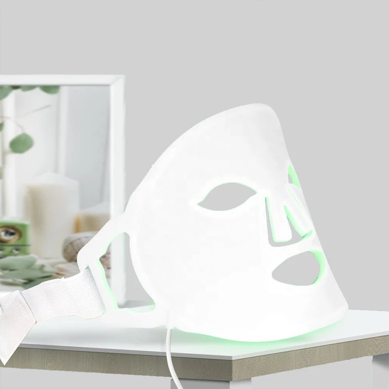 Skin Rejuvenation 7 Colors Programmable Led Beauty Light Therapy Bendable Facial Silicone LED Mask