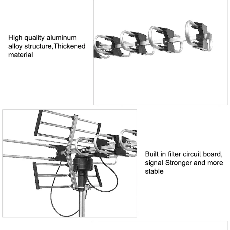 rotor aerial rotating tv antena outdoor 360 degree outside tv antenna 4k indoor hdtv cable antenna for digital tv