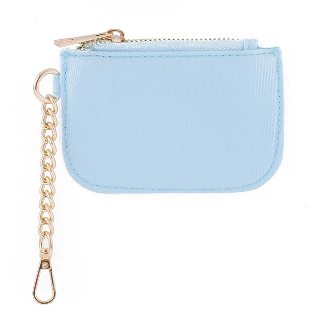 Lovely cute mini wallet keychain Women nylon bags coin purses keychain wallet women with letter patches coin purse