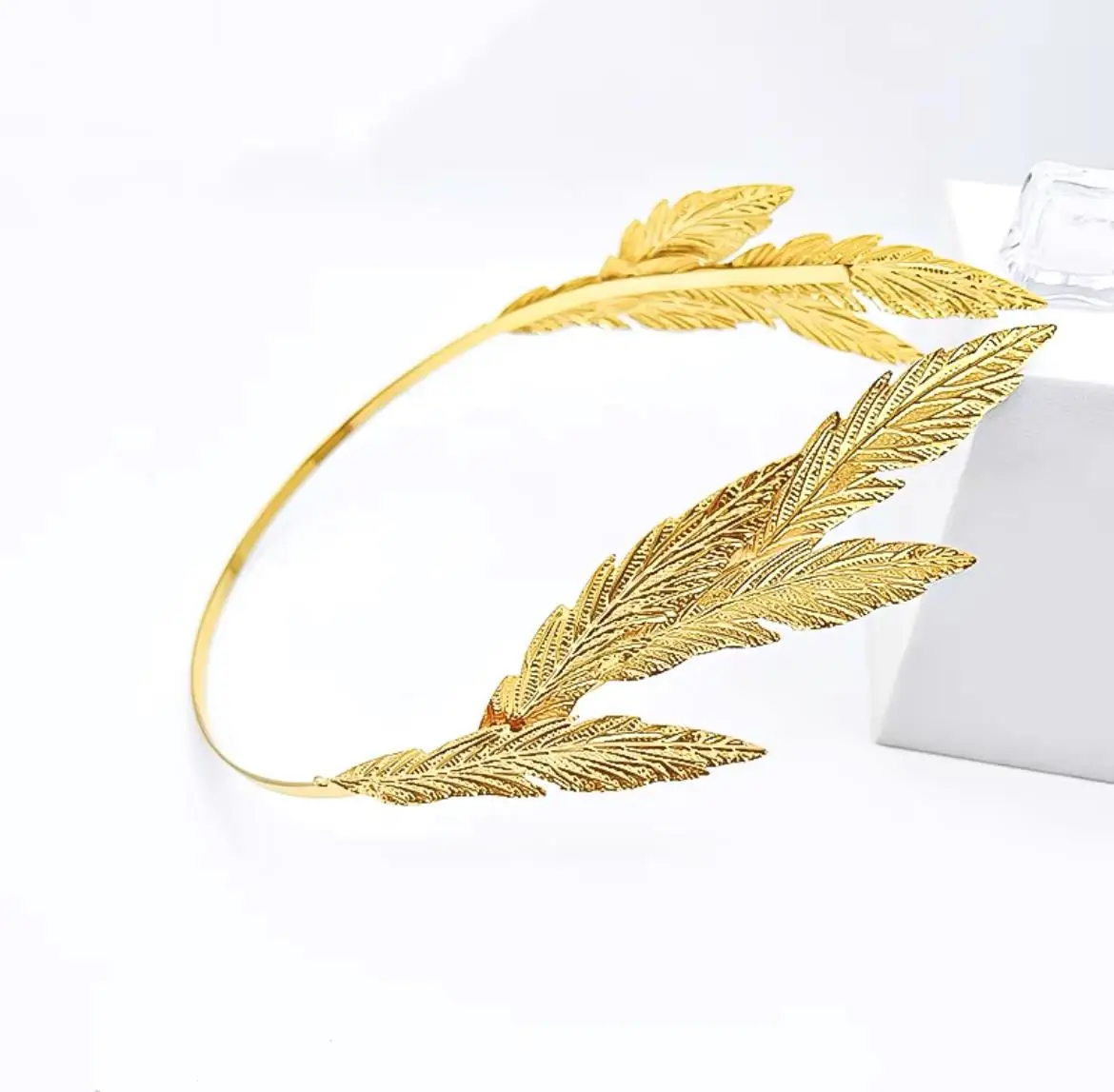Hot Sale Wedding Supplies Goddess Headband Gold Leaf Branch Hair Band Crown Bridal Wedding Headpiece Greek Accessories