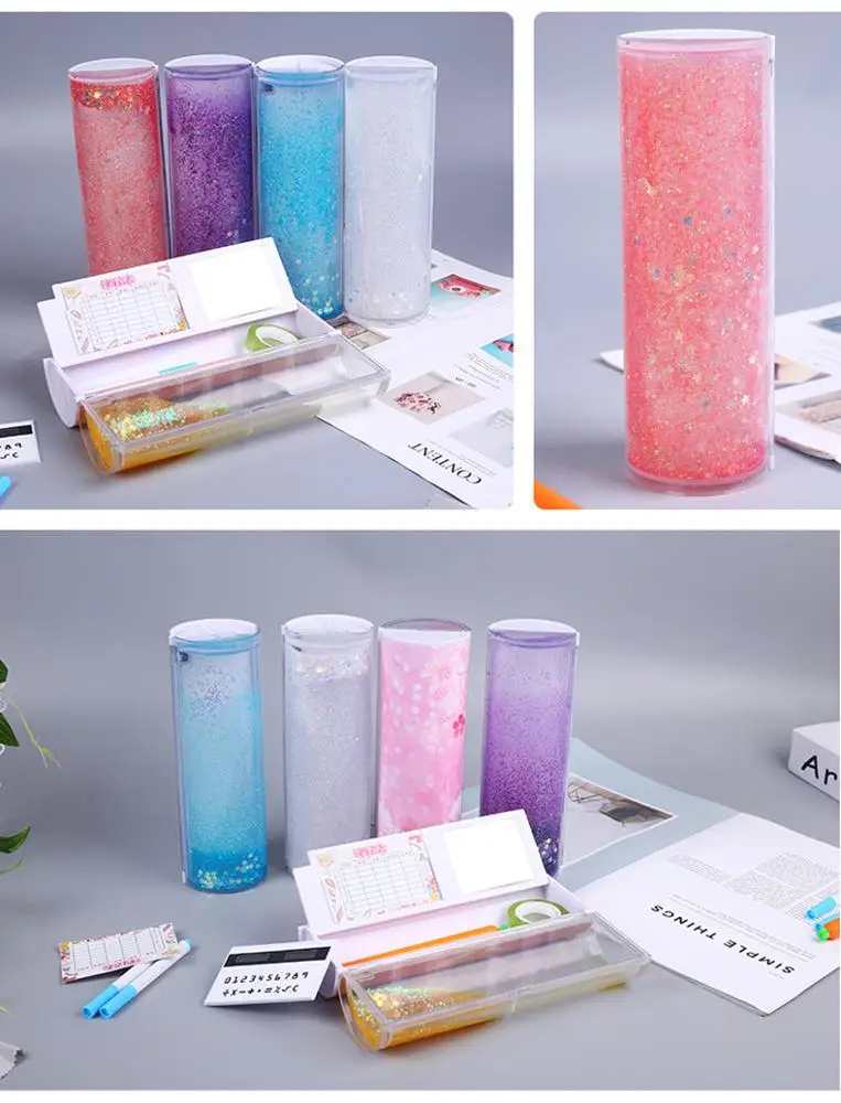 new stylish custom made tube Back to School Products Multifunctional Pencil Box with Calculator, Whiteboard, Mirror For Stu