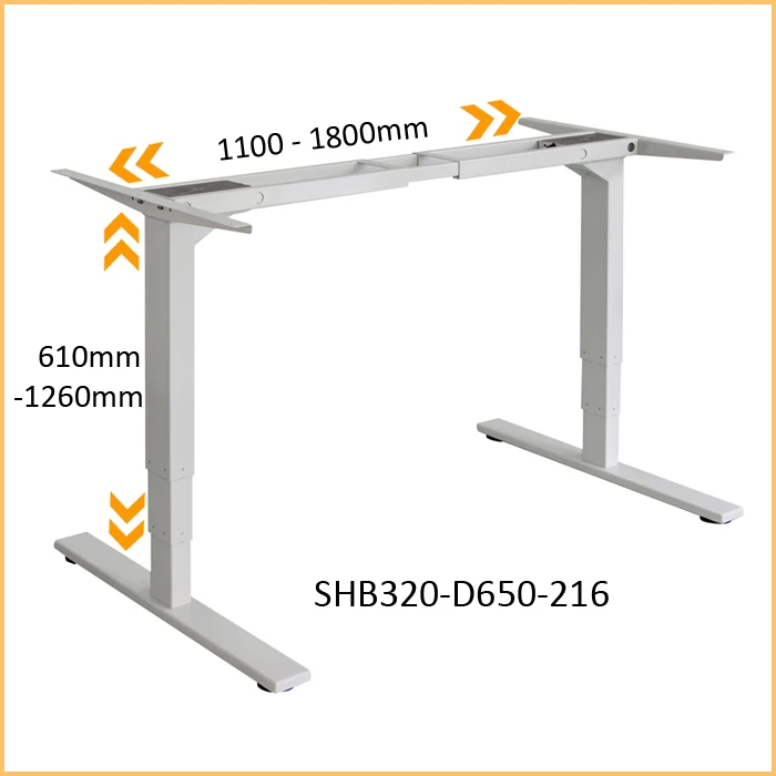 Dual motor  Electric Hight Adjustable Desk With new designsit stand desk modern white office desk